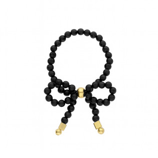 Pierścionek kokarda spinel czarny