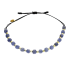 Bransoletka sznurkowa z kyanitem fasetowanym, srebro 925
