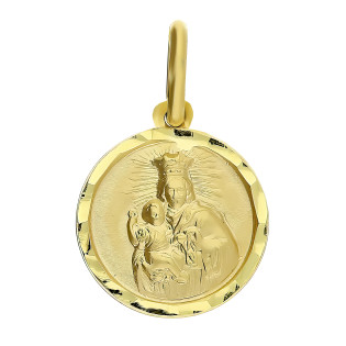 Medalik złoty Szkaplerz w kole próba 585