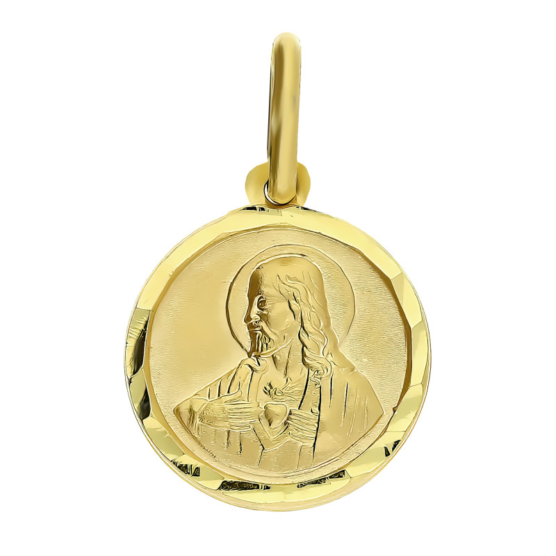 Medalik złoty Szkaplerz w kole próba 585