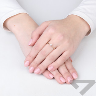 Pierścionek zaręczynowy elacta ze złota 585 z diamentem 0,12 ct