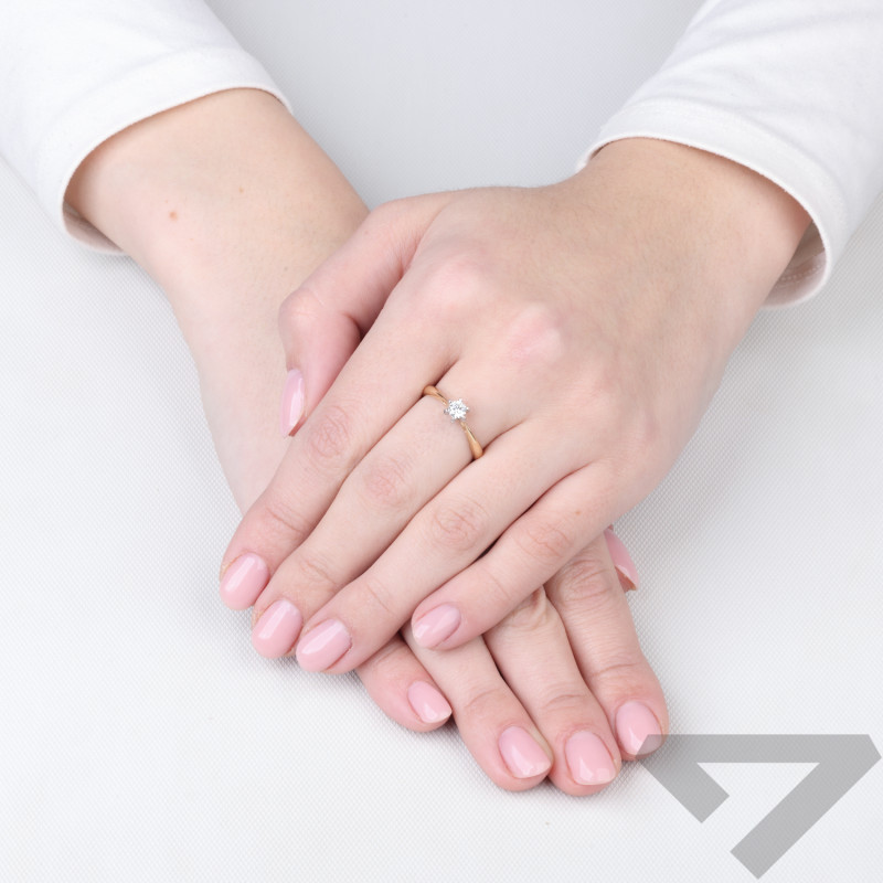 Pierścionek zaręczynowy ze złota 585 Electa z diamentem 0,26 ct