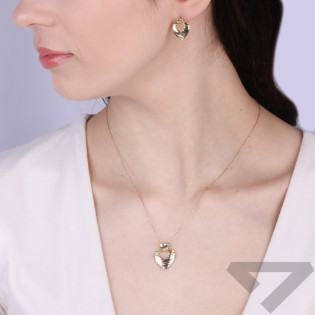 Komplet biżuterii ze złota diamentowanego próby 585