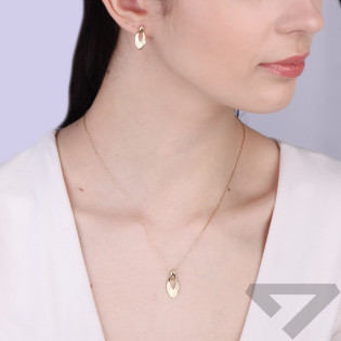 Komplet biżuterii ze złota satynowanego 585