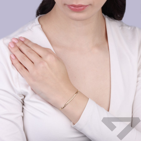 Bransoletka złota pancerka 3 mm próba 375