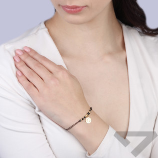 Bransoletka znak zodiaku Rak z turmalinami