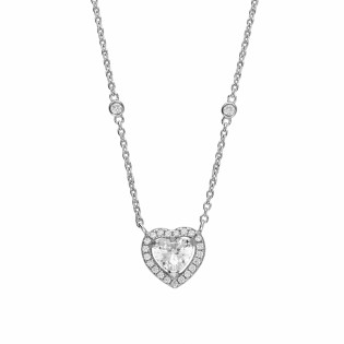 Komplet biżuterii naszyjnik i kolczyki z sercem Markiza