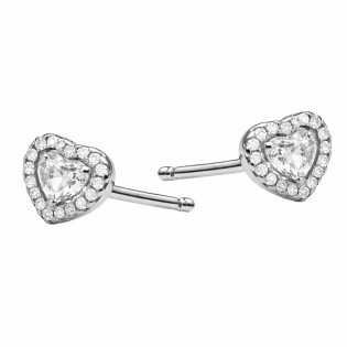 Komplet biżuterii naszyjnik i kolczyki z sercem Markiza