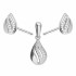 Komplet srebrny kolczyki i zawieszka kropla z cyrkoniami