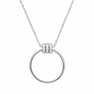 Naszyjnik srebrny koło z oponkami