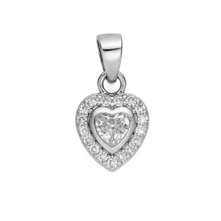 Komplet srebrnej biżuterii kolczyki i zawieszka Markiza serce