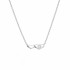 Naszyjnik srebrny z dwoma serduszkami