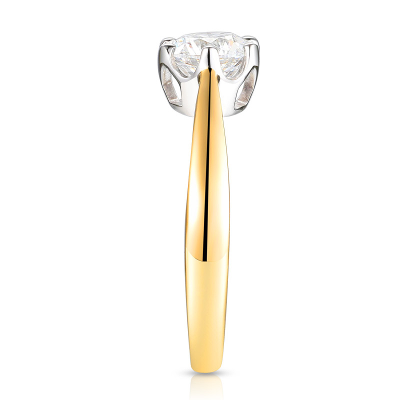 Pierścionek z diamentem laboratoryjnym Royal 1 ct, złoto 585
