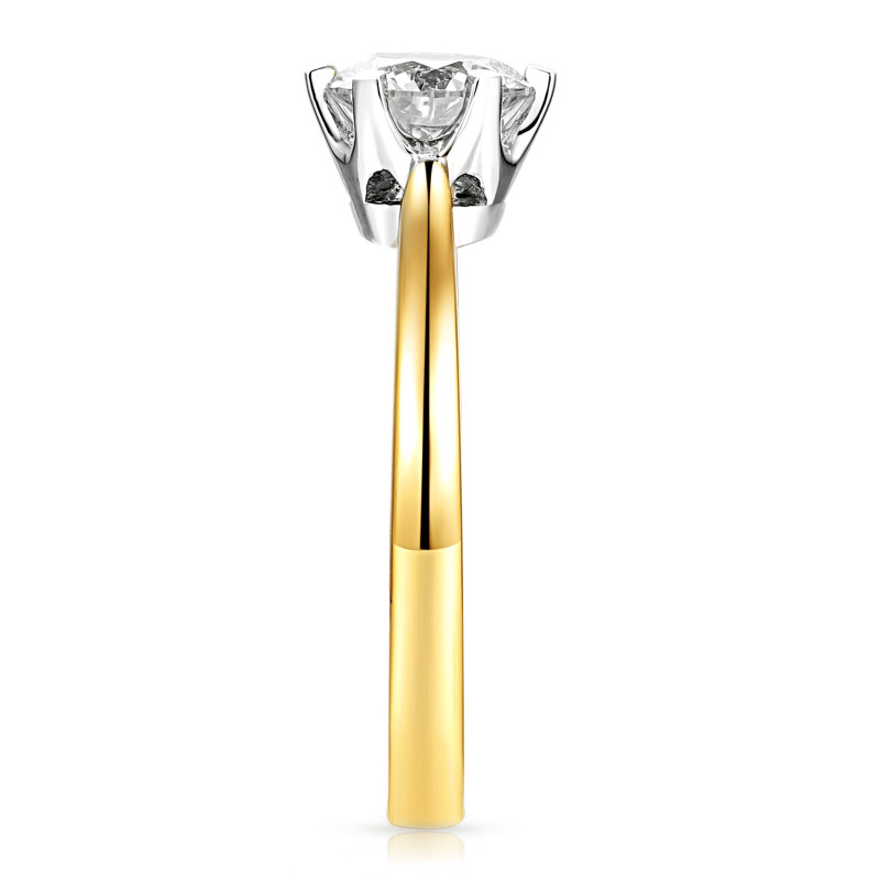 Pierścionek złoty Royal z brylantem laboratoryjnym 1,03 ct