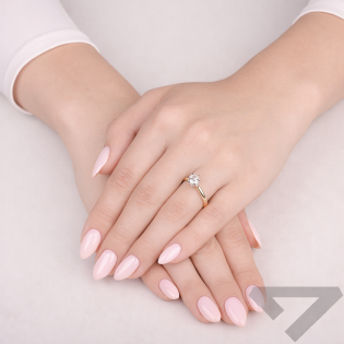 Pierścionek złoty Royal z brylantem wielkości 1,00 ct, złoto próby 585