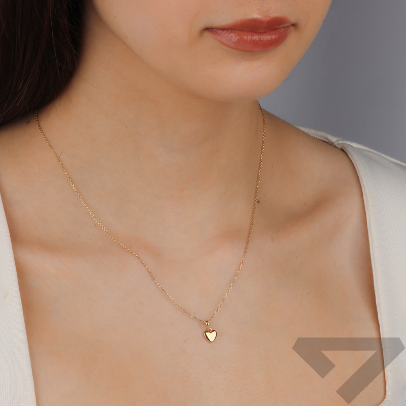 Wisiorek serce gładkie, złoto próby 375