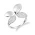 Pierścionek srebrny kwiat z czterema płatkami