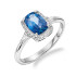 Pierścionek srebrny z topazem blue London i cyrkoniami