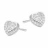 Komplet srebrnej biżuterii kolczyki i zawieszka z motywem serca