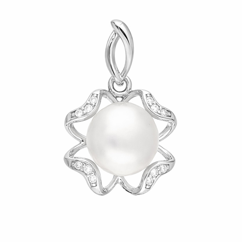 Komplet srebrnej biżuterii z perłami próba 925