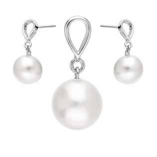 Komplet biżuterii z perłami w srebrze 925