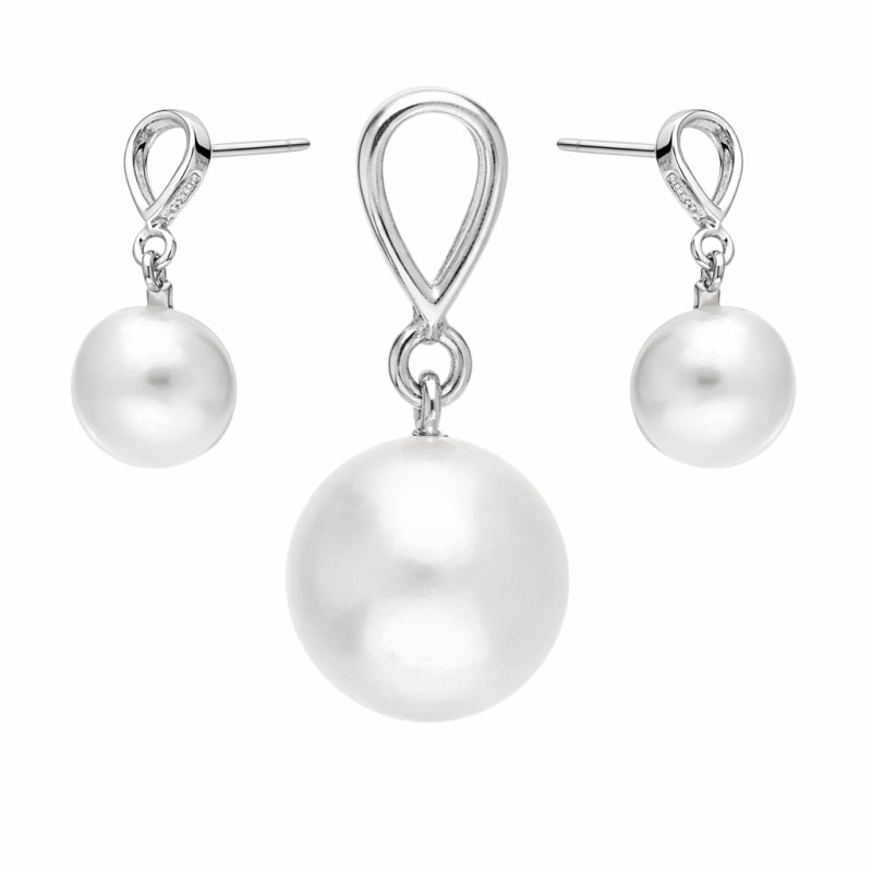 Komplet biżuterii z perłami w srebrze 925