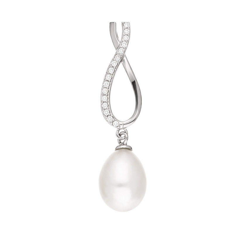 Komplet biżuterii z perłami o kształcie kropli w srebrze 925