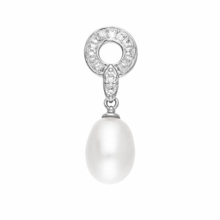 Komplet srebrnej biżuterii z perłami próba 925