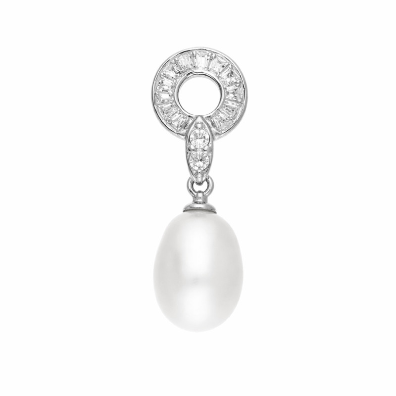 Komplet srebrnej biżuterii z perłami próba 925