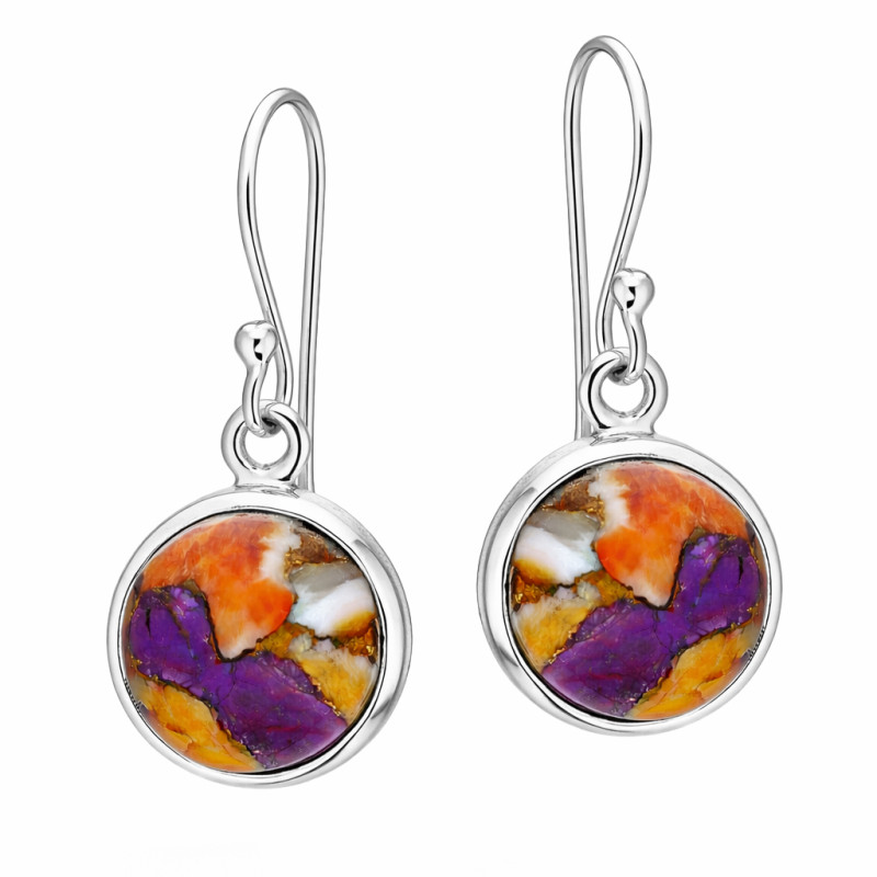 Kolczyki z kamieniem kompozytowym w srebrnej oprawie 925