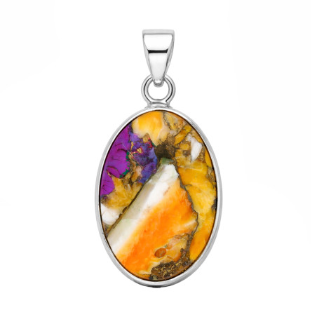 Wisiorek z kamieniem kompozytowym w srebrze 925