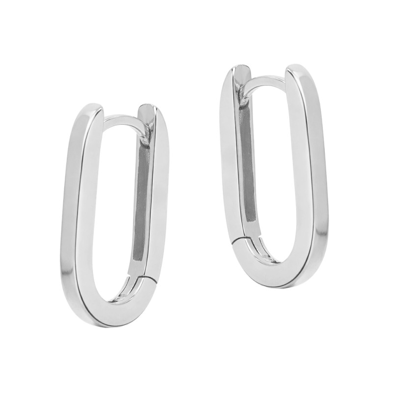 Kolczyki kółka owal 19 mm ze srebra 925