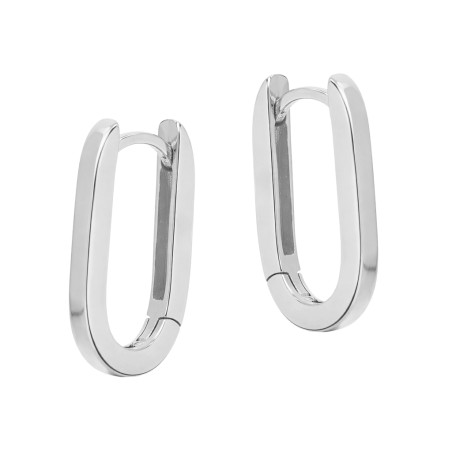 Kolczyki kółka owal 19 mm ze srebra 925