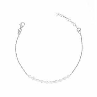 Bransoletka cyrkonie LINE ze srebra 925