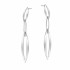 Kolczyki wiszące łezki ramki łączone na przemian srebro 925