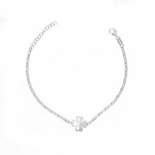 Bransoletka z koniczyną srebro 925