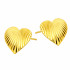 Kolczyki serce plisy kolor złoty próba 925