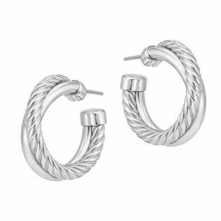 Kolczyki koła otwarte podwójne srebro 925