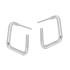 Kolczyki kwadrat otwarty ze srebra 925