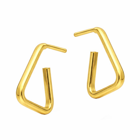 Kolczyki w kształcie trójkąta otwartego ze srebra 925 koloru złotego