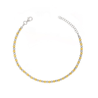 Bransoletka srebrna kulki grawerowane ze srebra 925