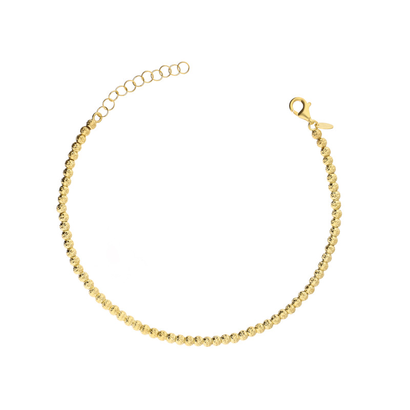 Bransoletka z kulkami disco srebro 925 koloru złotego