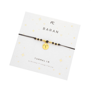 Bransoletka znak zodiaku Baran z turmalinami
