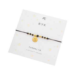 Bransoletka znak zodiaku Byk z turmalinami