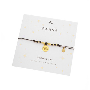 Bransoletka znak zodiaku Panna z turmalinami