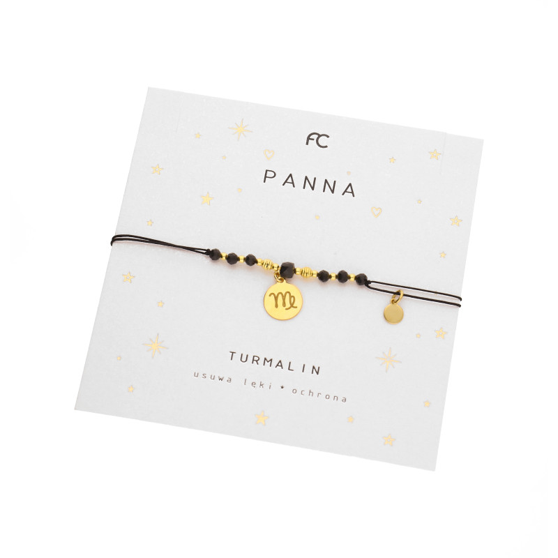 Bransoletka znak zodiaku Panna z turmalinami