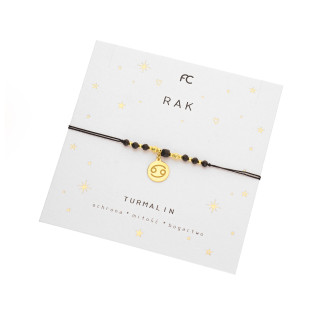 Bransoletka znak zodiaku Rak z turmalinami