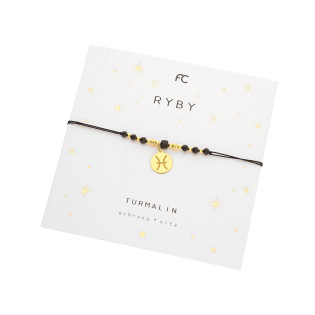 Bransoletka znak zodiaku Ryby z turmalinami