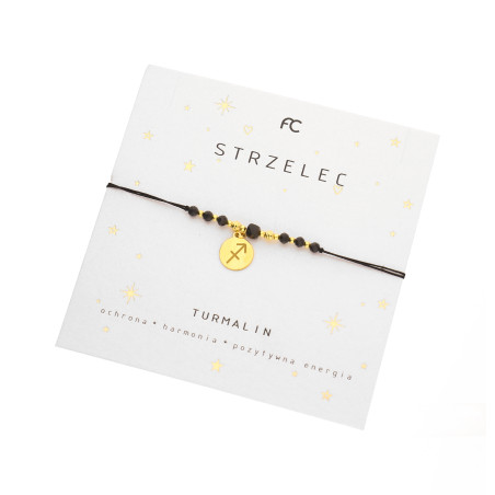 Bransoletka znak zodiaku Strzelec z turmalinami