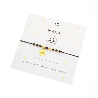 Bransoletka znak zodiaku Waga z turmalinami